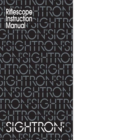 Instructions SIGHTRON Riflescope | Optics Trade