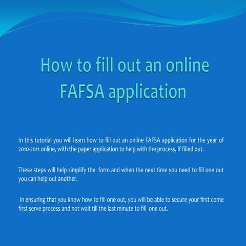 FAFSA 2010-2011