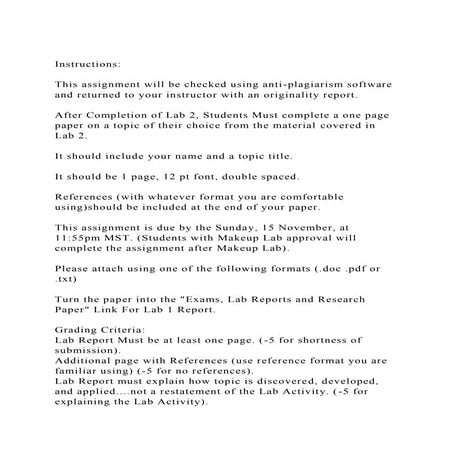 InstructionsThis assignment will be checked using anti-plagia.docx