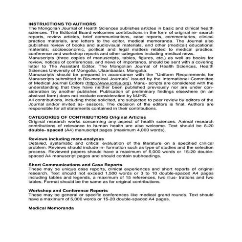 Instructions to authors