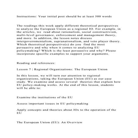 Instructions Your initial post should be at least 500 words T.docx