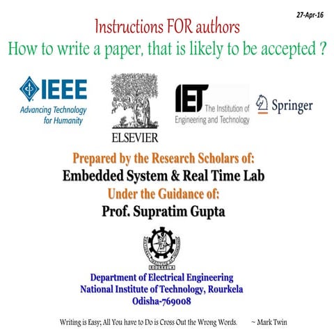 Instruction to authors (all journals)