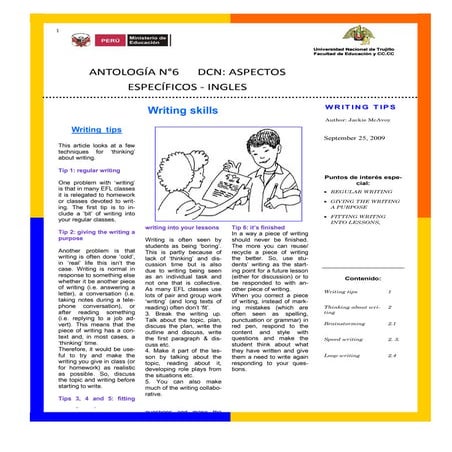 Instructivo 6   Writing Skills