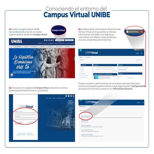 Instructivo del Campus Virtual UNIBE | PDF