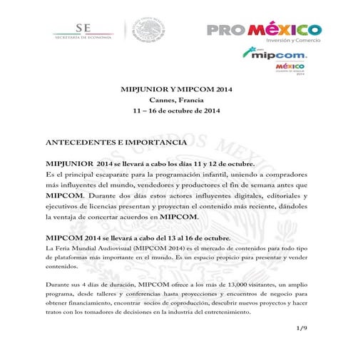 Instructivo MIPCOM 2014 | PDF