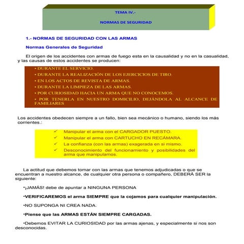 Instructor medidas de seguridad