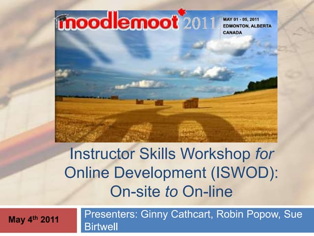 Instructor skills workshop for online development