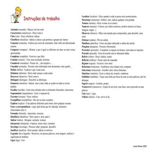 Instruções de trabalho