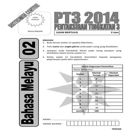 Instrumen bm pt3 bertulis | PDF
