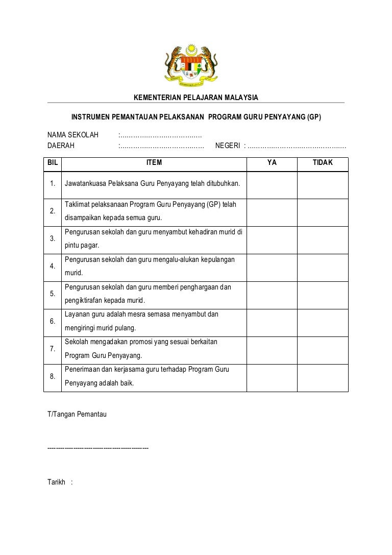 Instrumen Guru Penyayang