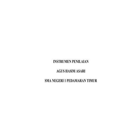 instrumen lembar penilaian diri (sikap) | DOCX