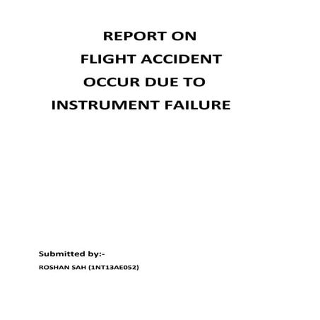 Flight Instrument accident report