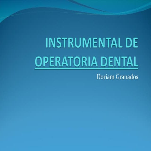 Instrumental de operatoria dental