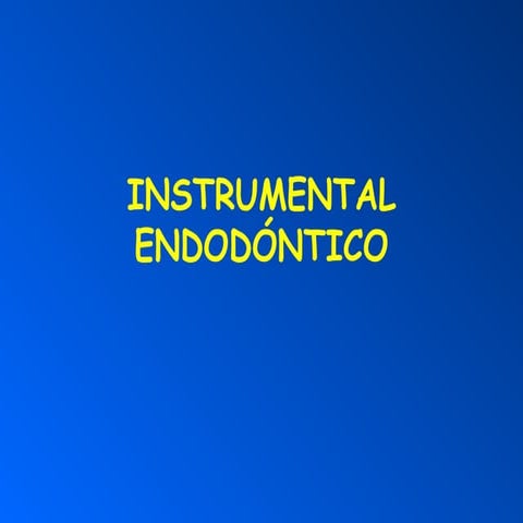 Instrumental endodóntico