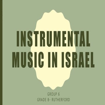 Instrumental music in israel