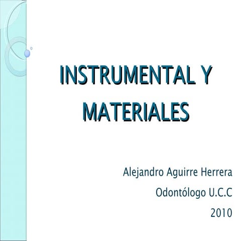 Instrumental y materiales
