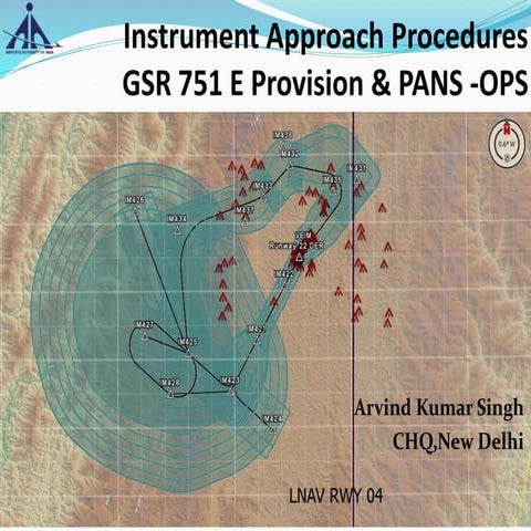 Instrument approach procedures GSR 751 E provision & PANS OPS  ops