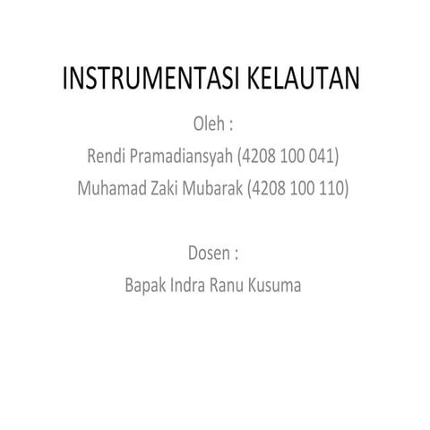 Instrumentasi kelautan 