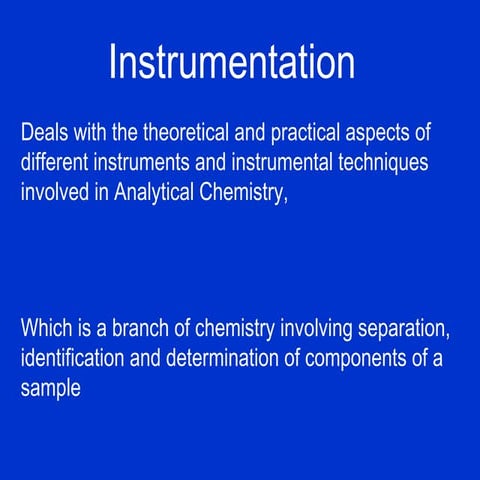 Instrumentation 1