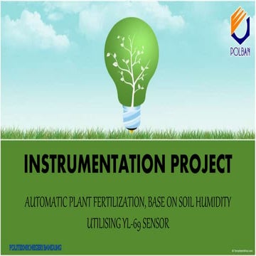 Automatic Plant Fertilization based on Soil Humidity utilising Arduino and YL...