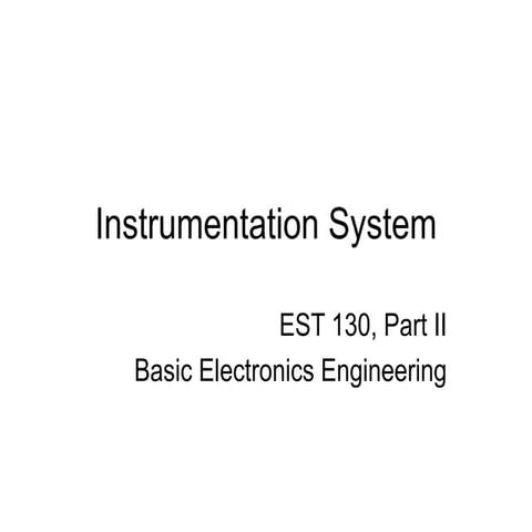 Instrumentation system