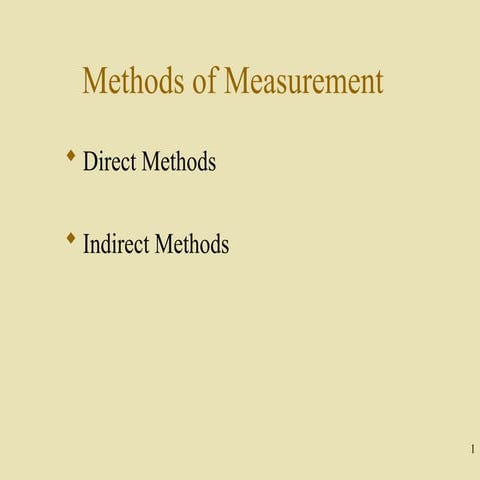 Measurements and instrumentation systems | PPT
