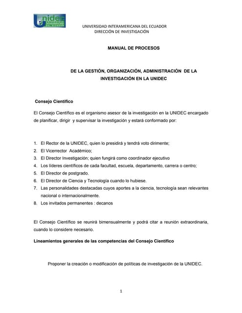 Instrumento de gestión de la invest...