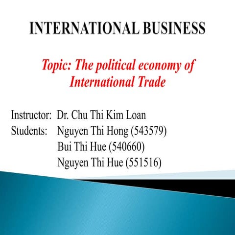 Instrument of trade policies