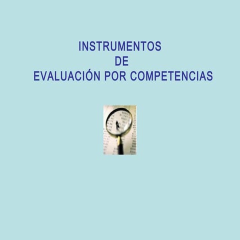 Instrumentos de evaluacion por competencias