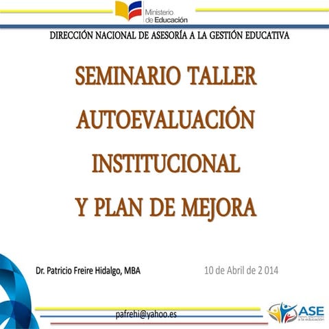 Instrumentos autoevaluacion institucional ecuador