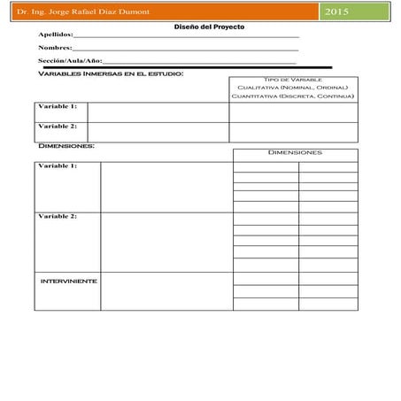 Instrumentos de diseño de proyectos