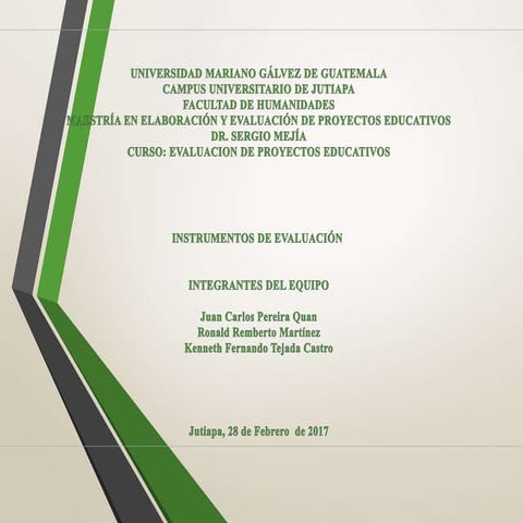 Instrumentos de evaluación