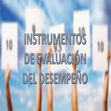 Instrumentos de evaluación del desempeño