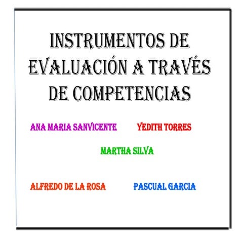 Instrumentos de evaluacion a traves de competencias