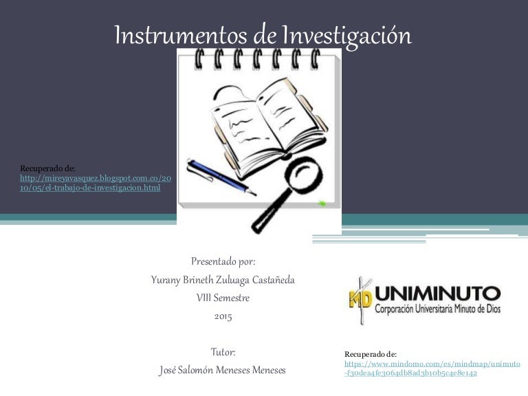 Instrumentos de investigación