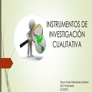 Instrumentos de investigación cualitativa