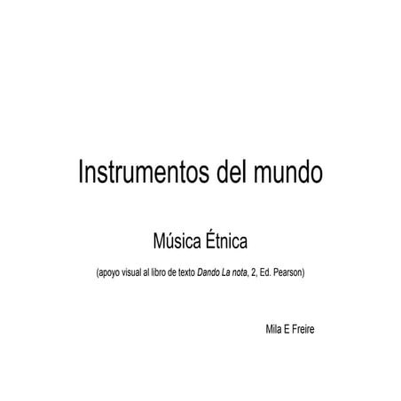 Instrumentos musicales del mundo    adaptado libro dando la nota, 2