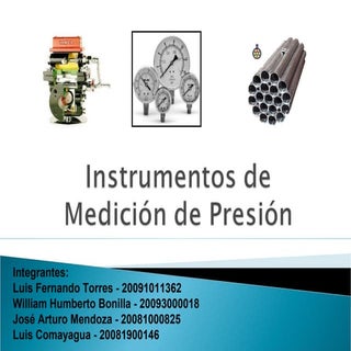 Instrumentos de medición de presión