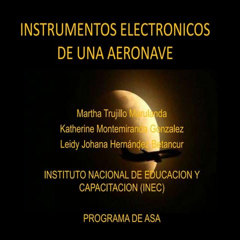 Instrumentos electronicos de una aeronave