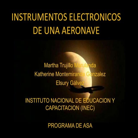 Instrumentos electronicos de una aeronave