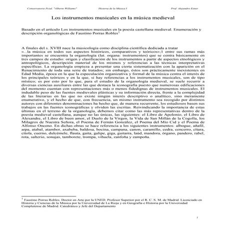 Instrumentos musicales de la edad media