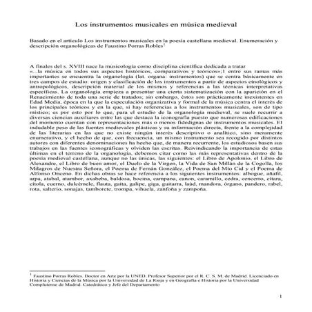 Instrumentos musicales de la edad media