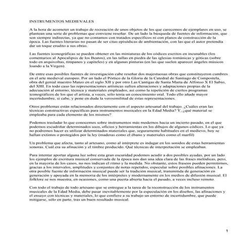 Instrumentos musicales medievales