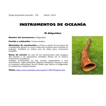 Instrumentos oceanía | DOC