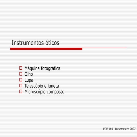 Instrumentos Ópticos | PPTX
