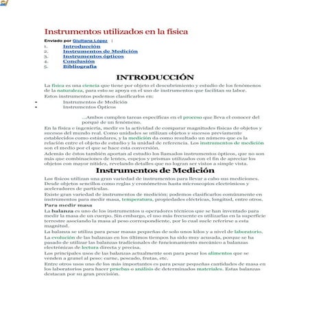 Instrumentos utilizados en la física