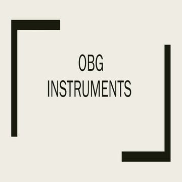 Gynecological and obstetrics Instruments | PDF