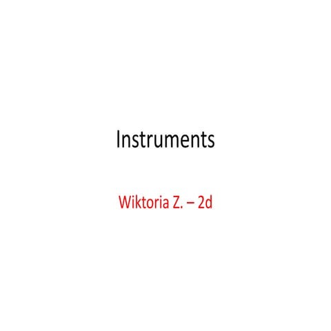 Instruments-types