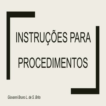 Instrução para confecção de procedimentos de segurança do trabalho