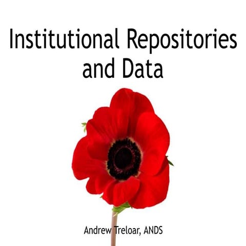 Instutional repositories and data